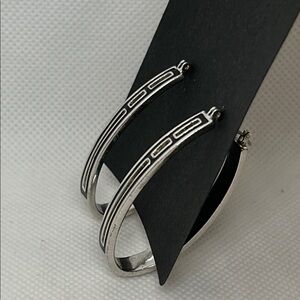 Elegant Silver Hoop Earrings E16